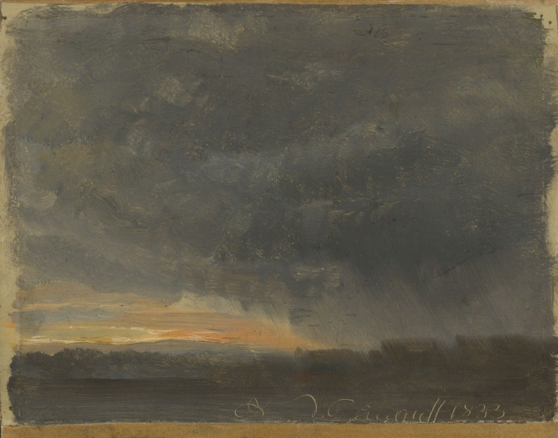 Storm Clouds with Rain (1833) reproduction of painting by Johan Christian Dahl. ALL GICLEE PRINTS