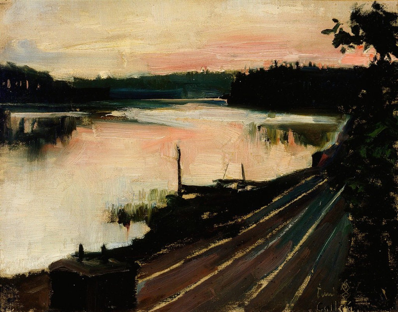 Akseli Gallen-Kallela reprodukcija View from Eläintarha at Sunset (1886), VISOS REPRODUKCIJOS , paveikslai, reprodukcijos int...