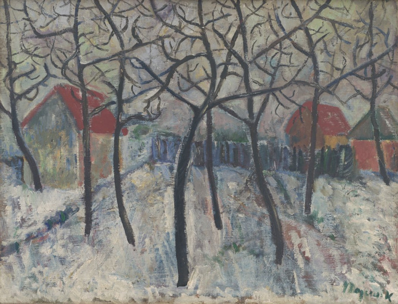 Trees in a Garden (1933) reproduction of painting by Cyprián Majerník. ALL GICLEE PRINTS