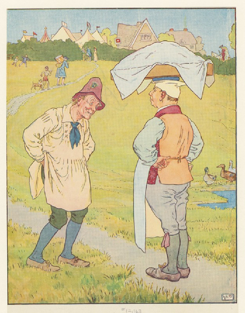 Simple Simon met a pieman. reproduction of painting by Leonard Leslie Brooke. ALL GICLEE PRINTS