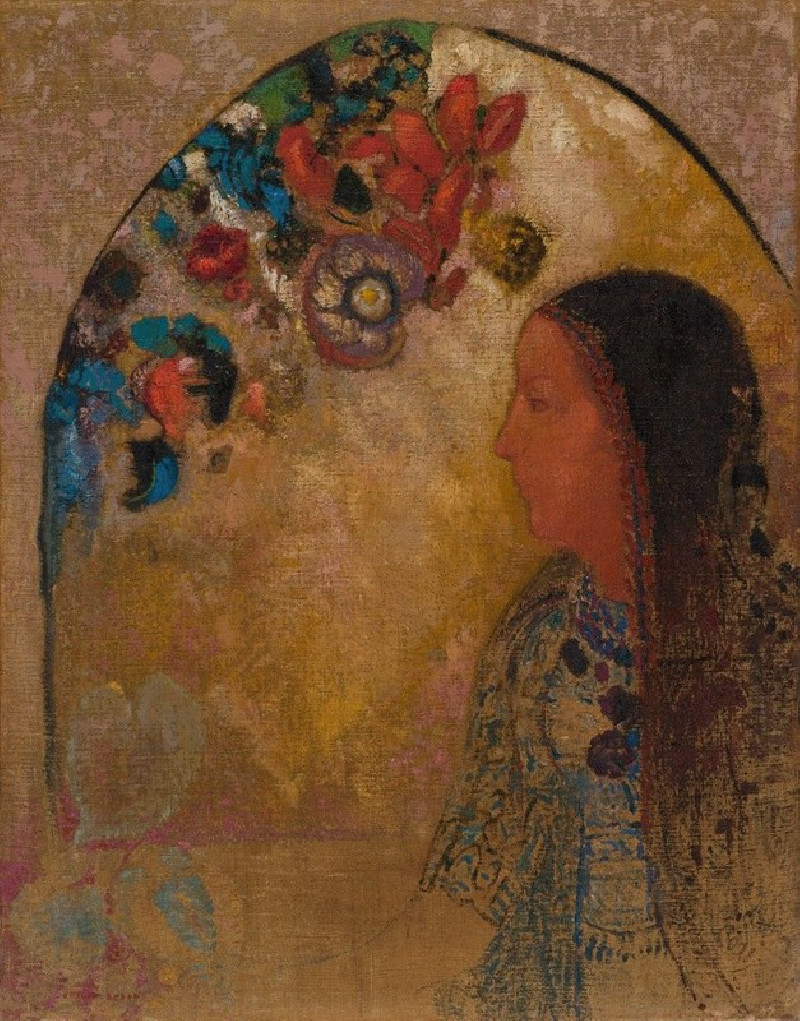 The Gothic Window (1900) reproduction of painting by Odilon Redon. ALL GICLEE PRINTS