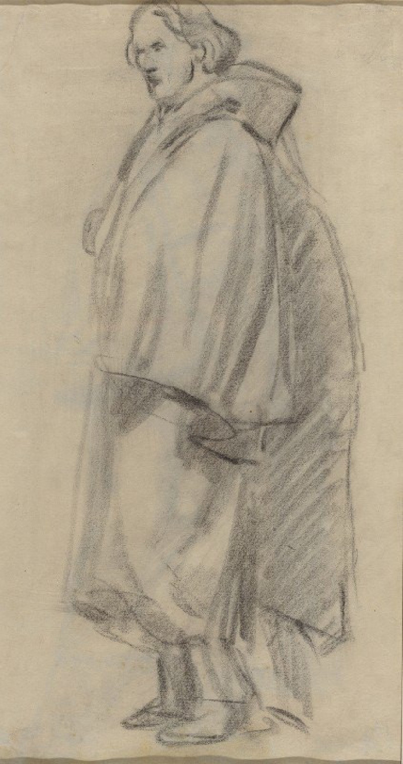 Man Wearing a Cloak (verso) (1852-1858) reproduction of painting by Edouard Manet. ALL GICLEE PRINTS