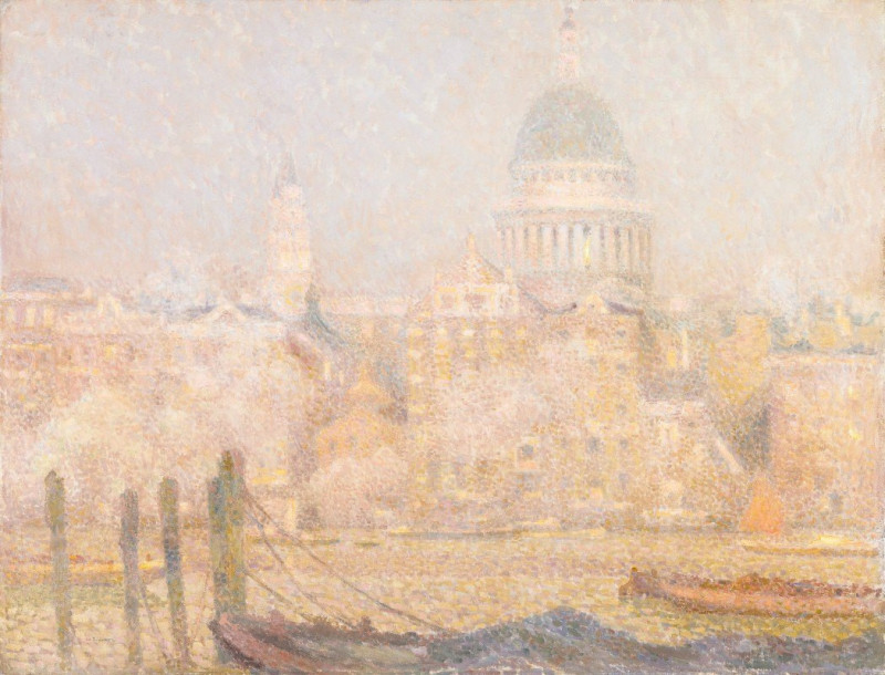 St. Paul’s from the River- Morning Sun in Winter reproduction of painting by Henri Le Sidaner. ALL GICLEE PRINTS