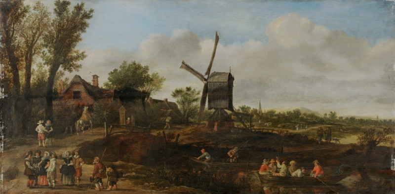 Dutch Landscape (1625) reproduction of painting by Jan van Goyen. ALL GICLEE PRINTS