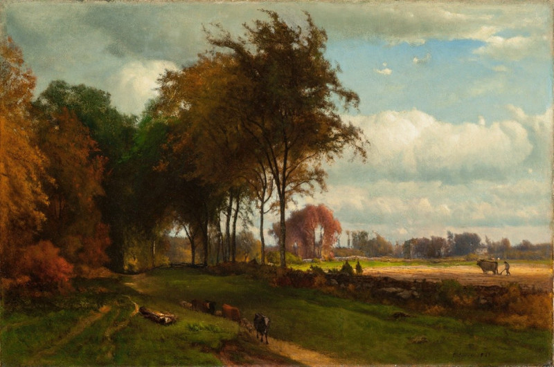 Landscape with Cattle (1869) reproduction of painting by George Inness. ALL GICLEE PRINTS