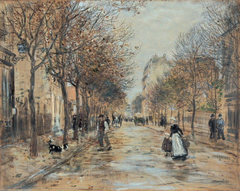 Street in Asnières reproduction of painting by Jean François Raffaëlli. ALL GICLEE PRINTS