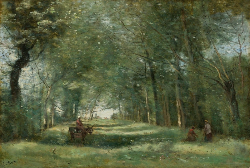 L’allée Verte reproduction of painting by Jean-Baptiste-Camille Corot. ALL GICLEE PRINTS