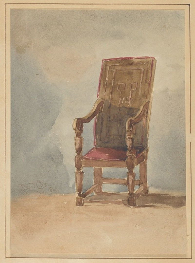 David Cox reprodukcija Study of an Antique Armchair (1849), VISOS REPRODUKCIJOS , paveikslai, reprodukcijos internetu