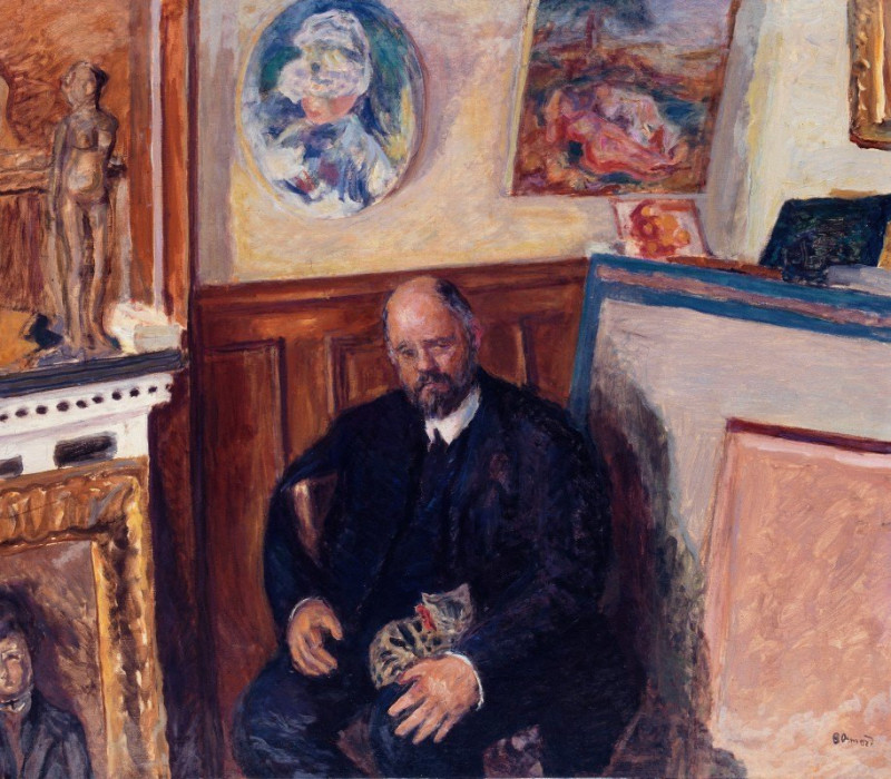 Portrait d’Ambroise Vollard au chat (1924) reproduction of painting by Pierre Bonnard. ALL GICLEE PRINTS