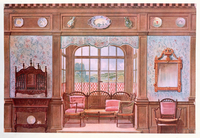 Salle a manger Louis XV…. (1907) reproduction of painting by Georges Rémon. ALL GICLEE PRINTS