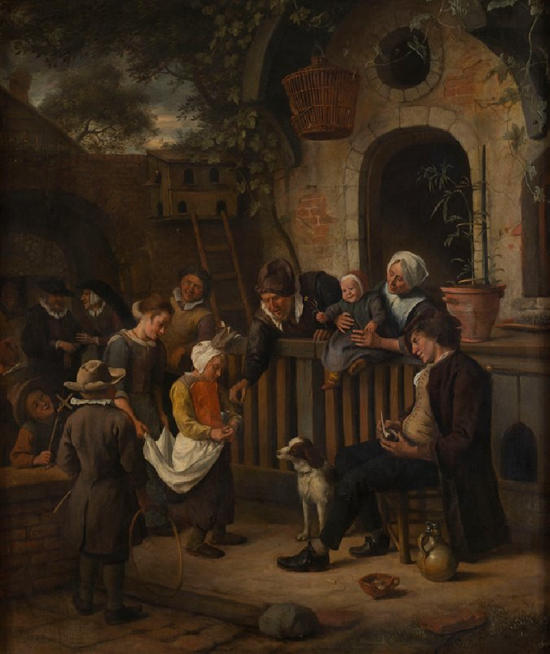 Le petit quêteur (1663 - 1665) reproduction of painting by Jan Steen. ALL GICLEE PRINTS