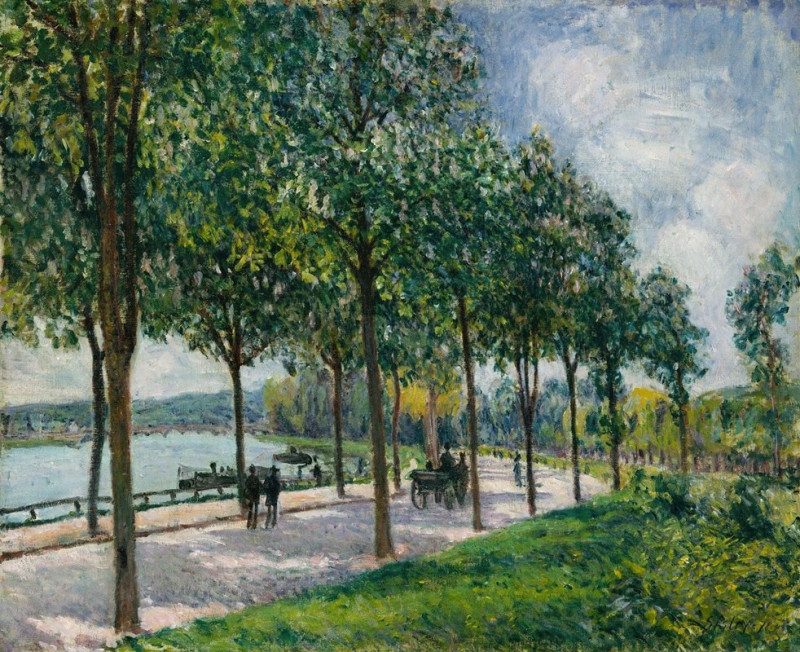 Allée of Chestnut Trees (1878) reproduction of painting by Alfred Sisley. ALL GICLEE PRINTS