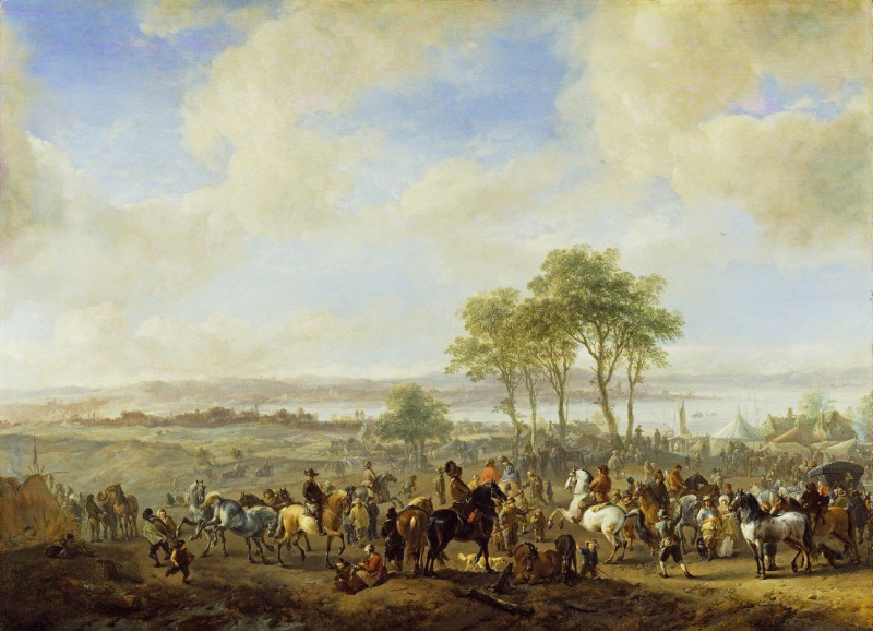 The Horse Fair (late 1660s) reproduction of painting by Philips Wouwerman. ALL GICLEE PRINTS