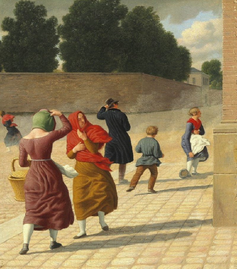 En Storm (1845) reproduction of painting by Christoffer Wilhelm Eckersberg. ALL GICLEE PRINTS