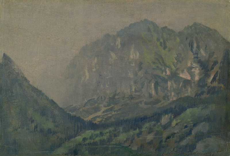 Motif from the High Tatras (1917) reproduction of painting by Ferdinand Katona. ALL GICLEE PRINTS