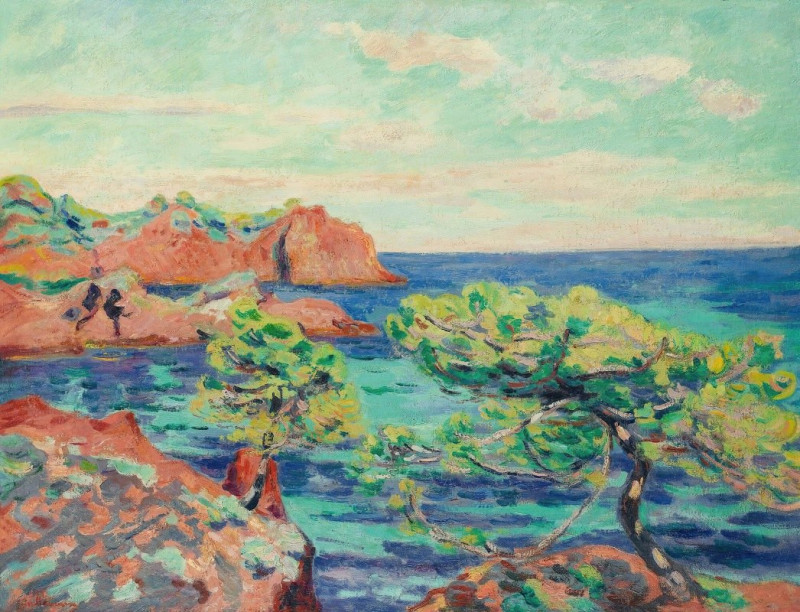 Le Trayas (circa 1905) reproduction of painting by Armand Guillaumin. ALL GICLEE PRINTS