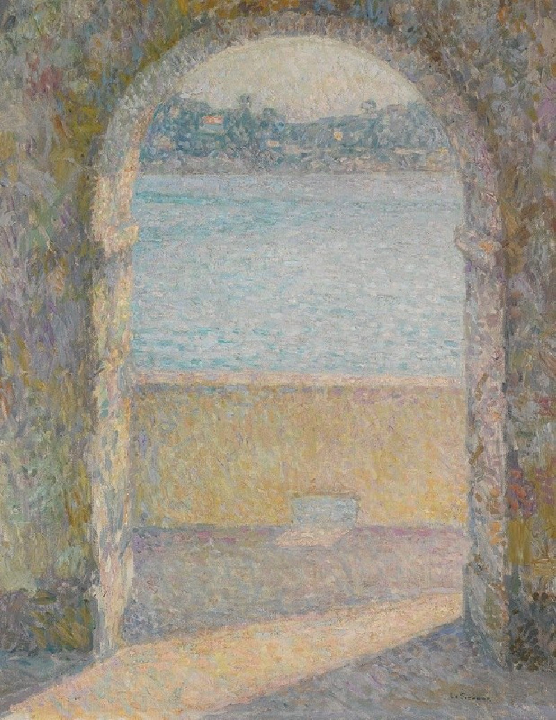 La Porte De La Mer, Villefranche-Sur-Mer (1926) reproduction of painting by Henri Le Sidaner. ALL GICLEE PRINTS