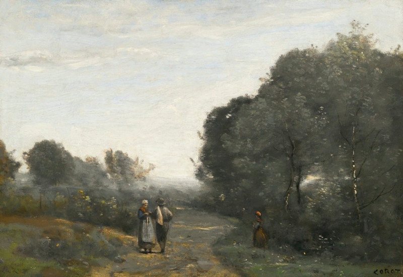 Chaville, Le Matin Au Printemps reproduction of painting by Jean-Baptiste-Camille Corot. ALL GICLEE PRINTS