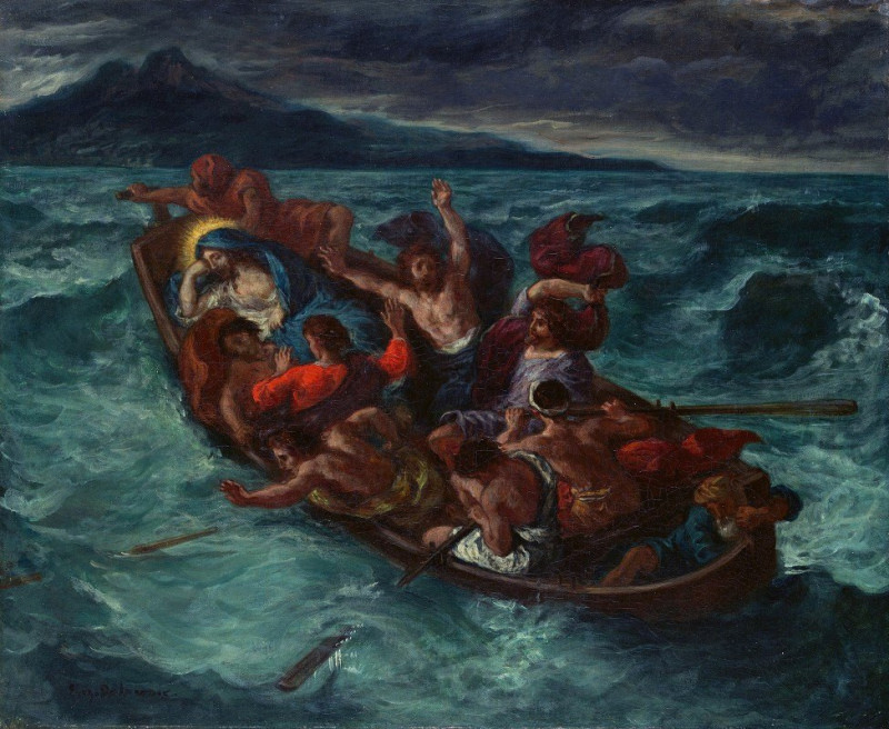 Eugène Delacroix reprodukcija Christ Asleep during the Tempest (ca. 1853), VISOS REPRODUKCIJOS , paveikslai, reprodukcijos in...