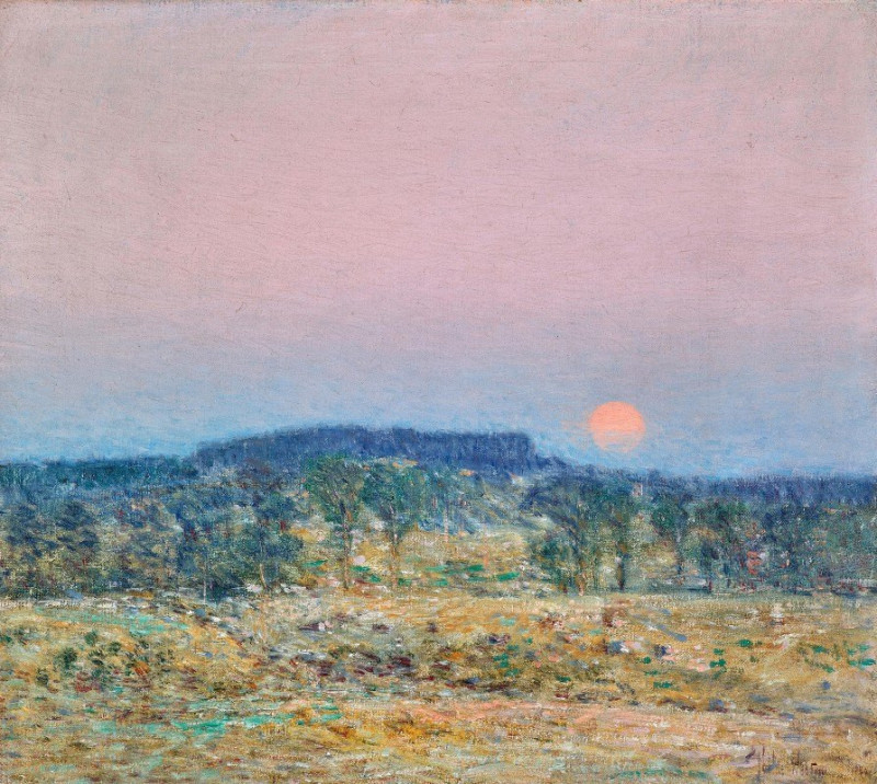 September Moonrise (1900) reproduction of painting by Childe Hassam. ALL GICLEE PRINTS