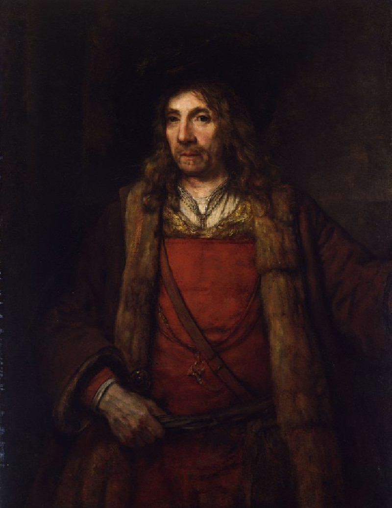 Man in a Fur-lined Coat reproduction of painting by Rembrandt van Rijn. ALL GICLEE PRINTS