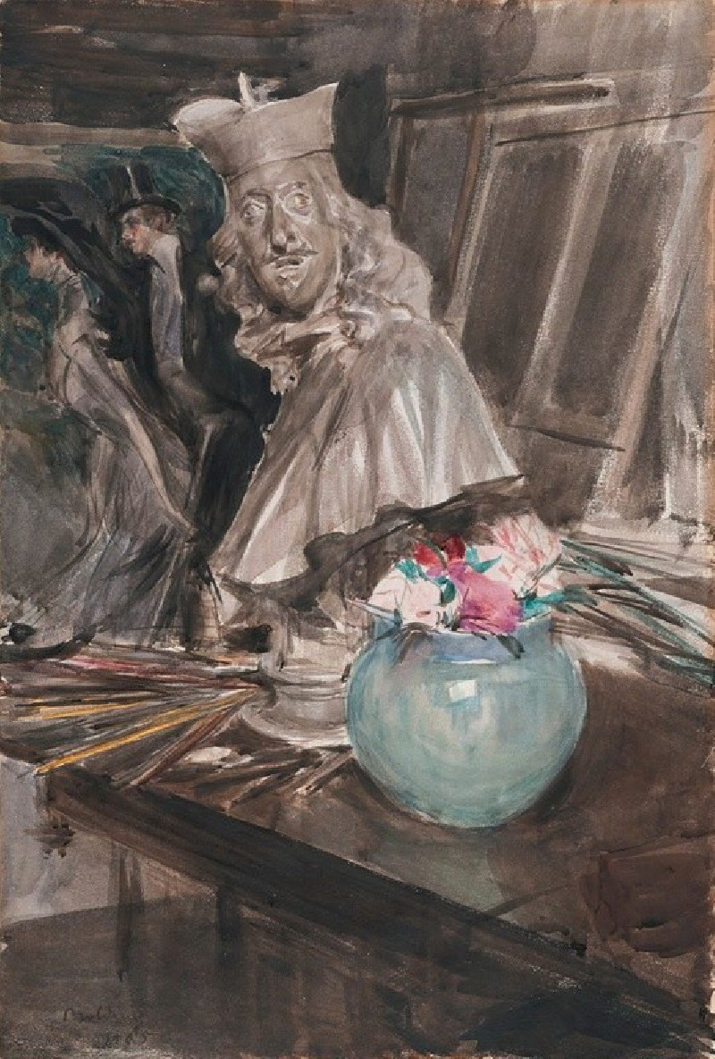 Giovanni Boldini reprodukcija A Corner Of The Artist’s Studio With A Bust Of Leopoldo De Medici (1905), VISOS REPRODUKCIJOS ,...