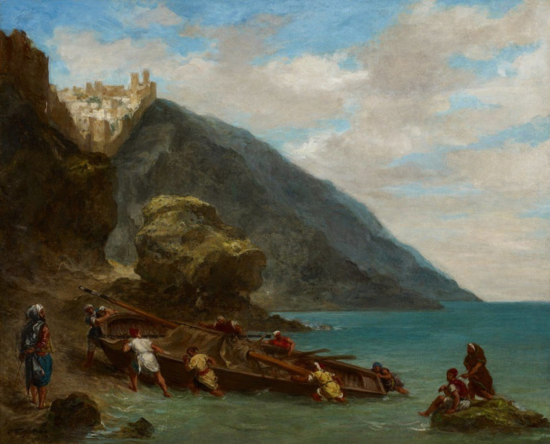 Eugène Delacroix reprodukcija View of Tangier from the Seashore (1856–1858), VISOS REPRODUKCIJOS , paveikslai, reprodukcijos ...