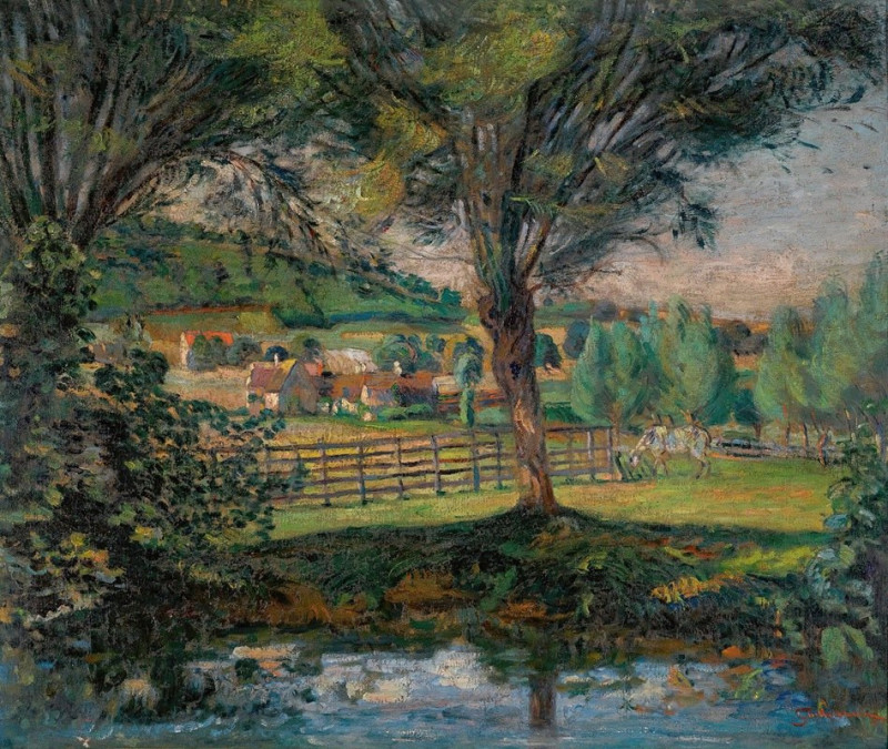 La Mare Aux Saules, Île-De-France (1889) reproduction of painting by Armand Guillaumin. ALL GICLEE PRINTS