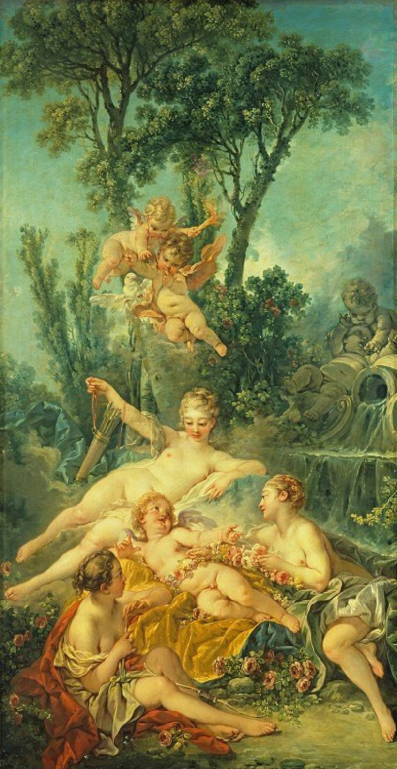 Francois Boucher reprodukcija Cupid a Captive (c.1754), VISOS REPRODUKCIJOS , paveikslai, reprodukcijos internetu