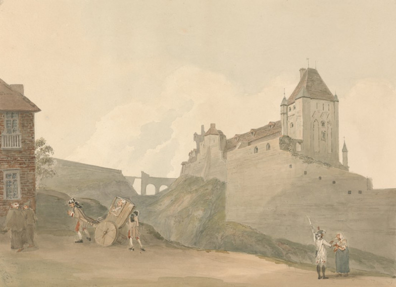 Castle at Dieppe, Normandy reproduction of painting by Samuel Davis. ALL GICLEE PRINTS