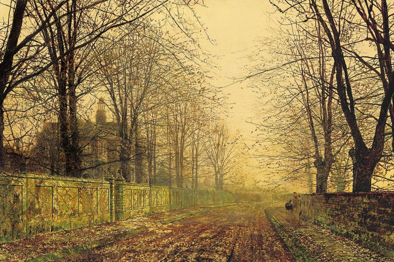 John Atkinson Grimshaw reprodukcija The Sere and Yellow Leaf, VISOS REPRODUKCIJOS , paveikslai, reprodukcijos internetu