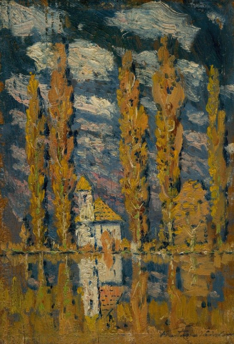 Ferdinand Katona reprodukcija Poplars by the water (1915–1925), VISOS REPRODUKCIJOS , paveikslai, reprodukcijos internetu