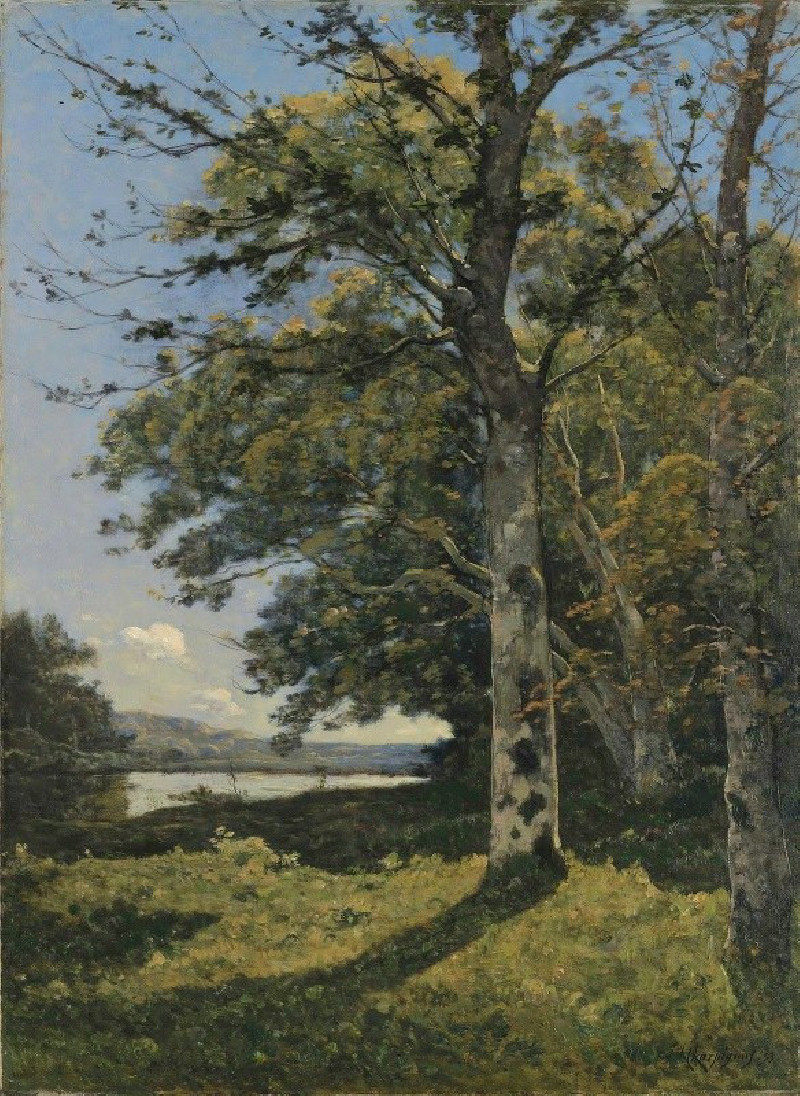 Henri-Joseph Harpignies reprodukcija Les Bords De L’yonne (1893), VISOS REPRODUKCIJOS , paveikslai, reprodukcijos internetu