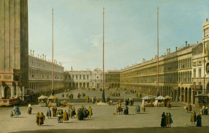 The Piazza San Marco (ca. 1739) reproduction of painting by Canaletto. ALL GICLEE PRINTS