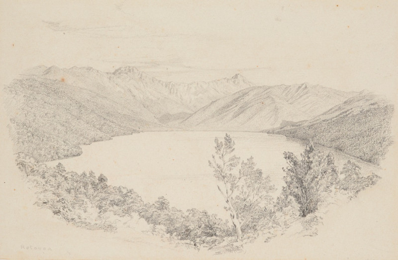 Lake Rotoroa (1864) reproduction of painting by Honorable James Richmond. ALL GICLEE PRINTS