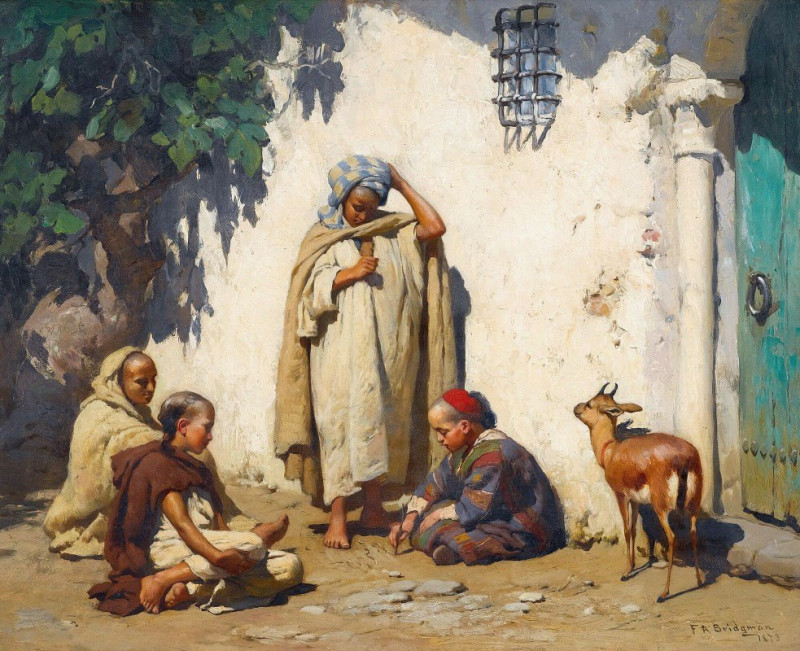 Frederick Arthur Bridgman reprodukcija The Young Scribe (1873), VISOS REPRODUKCIJOS , paveikslai, reprodukcijos internetu