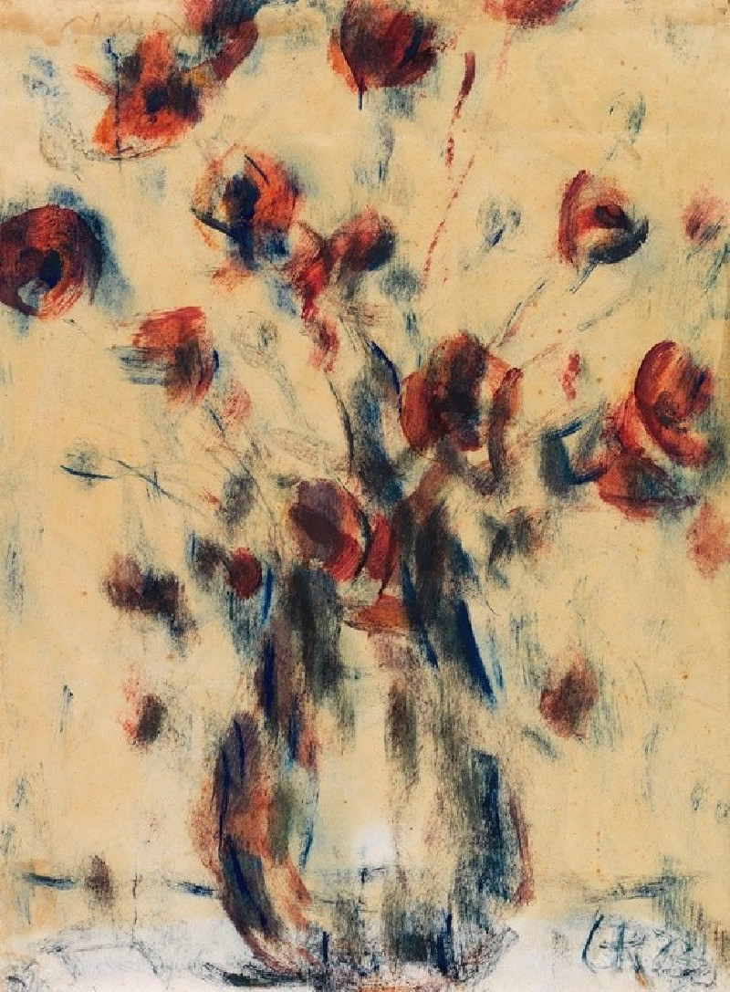 Christian Rohlfs reprodukcija Feldmohn in blauer Vase (1923), VISOS REPRODUKCIJOS , paveikslai, reprodukcijos internetu