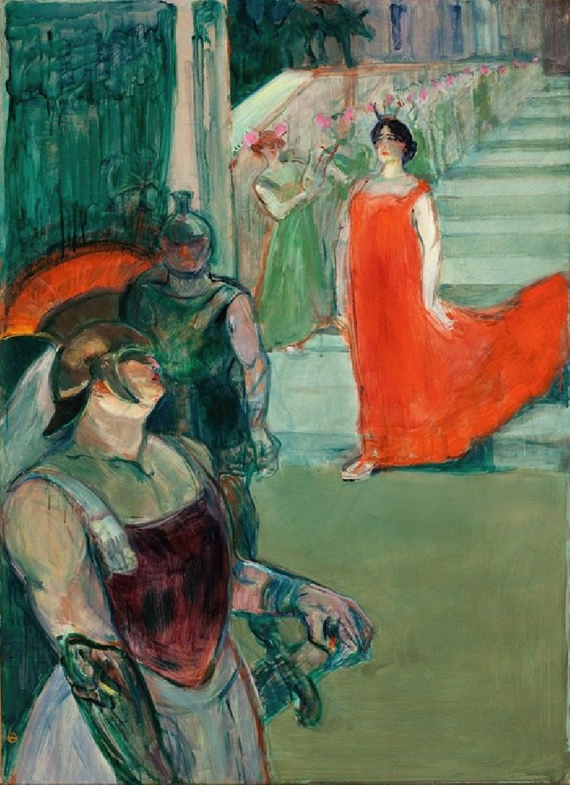 Henri de Toulouse-Lautrec reprodukcija The Opera ‘Messalina’ at Bordeaux (Messaline descend l’escalier bordé de figurants) (1...