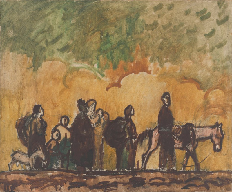 Refugees (1945) reproduction of painting by Cyprián Majerník. ALL GICLEE PRINTS