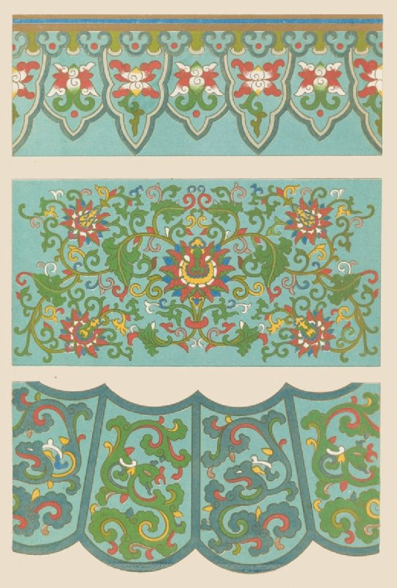 Examples of Chinese ornament, Pl.58 (1867) reproduction of painting by Owen Jones. ALL GICLEE PRINTS