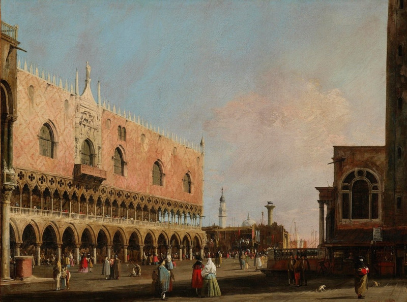 View of the Piazzetta San Marco Looking South (1735) reproduction of painting by Canaletto. ALL GICLEE PRINTS