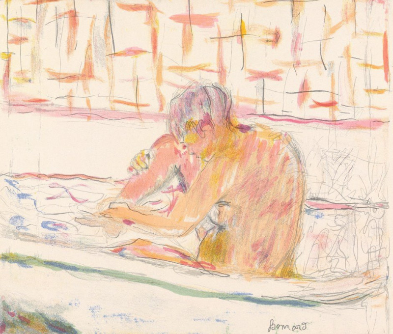 Kvinde i badekar (1941 – 1942) reproduction of painting by Pierre Bonnard. ALL GICLEE PRINTS