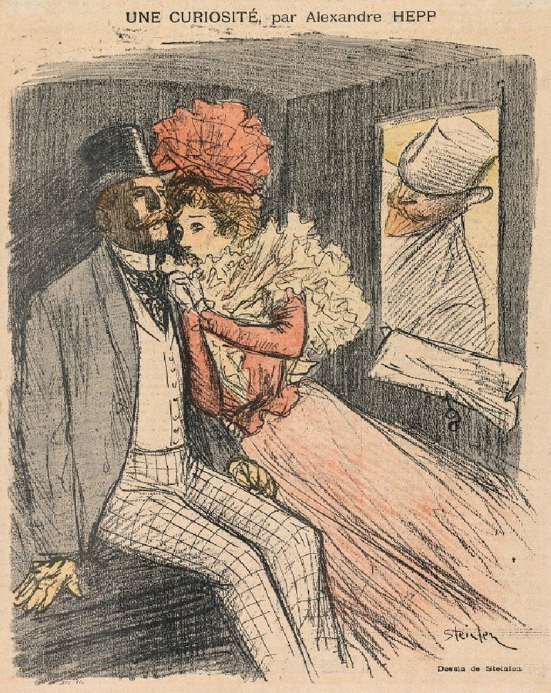 Théophile Alexandre Steinlen reprodukcija Gil Blas Illustré, Une Curiosité, par Alexandre Hepp (1897), VISOS REPRODUKCIJOS , ...