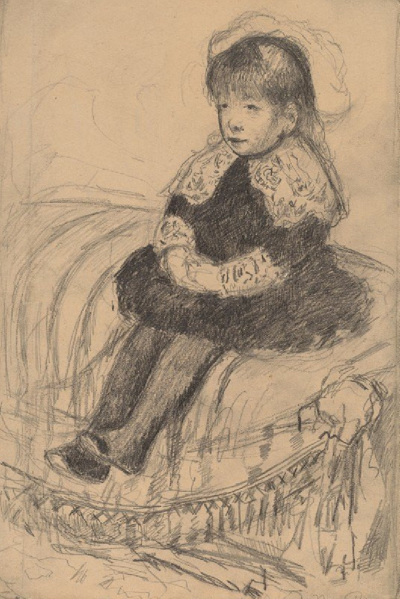 Child Seated on a Sofa (c. 1883) reproduction of painting by Mary Cassatt. ALL GICLEE PRINTS