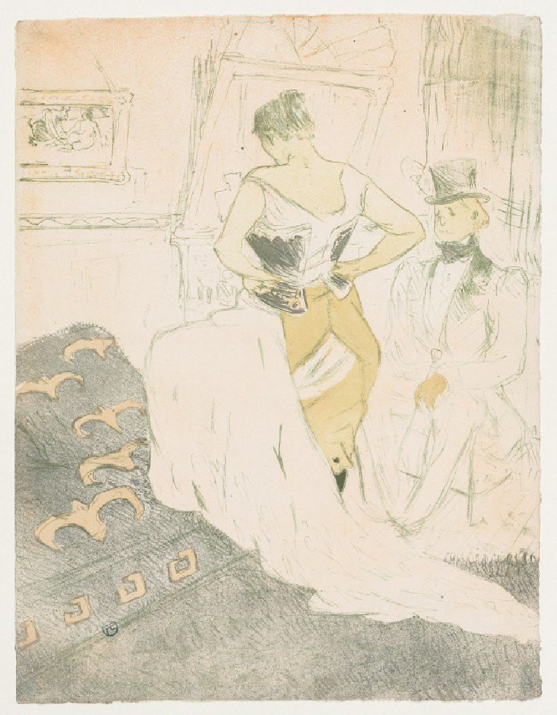 Elles, Woman In A Corset (1896) reproduction of painting by Henri de Toulouse-Lautrec. ALL GICLEE PRINTS