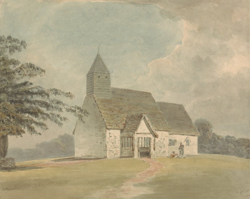 Church with Wooden Belfry reproduction of painting by Samuel Davis. ALL GICLEE PRINTS