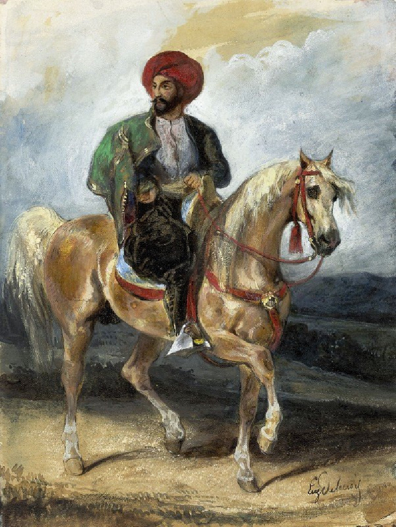 The Turkish Rider (1829–1839) reproduction of painting by Eugène Delacroix. ALL GICLEE PRINTS