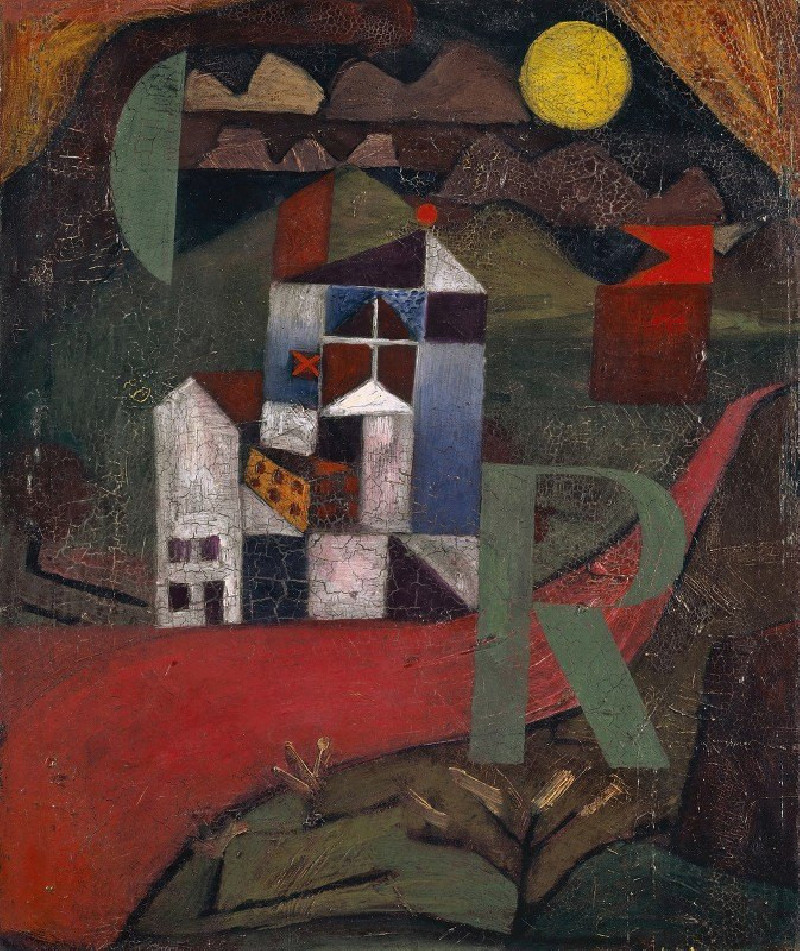 Villa R (1919) reproduction of painting by Paul Klee. ALL GICLEE PRINTS