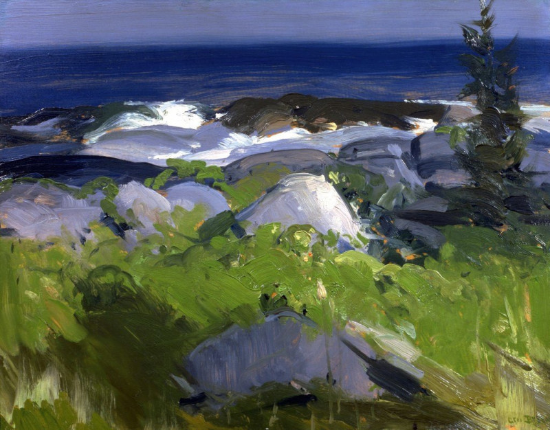 Vine Clad Shore–Monhegan Island (1913) reproduction of painting by George Wesley Bellows. ALL GICLEE PRINTS