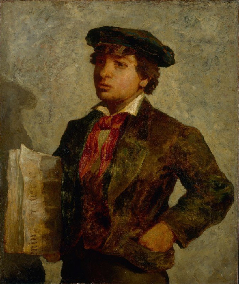 Edward Mitchell Bannister reprodukcija Newspaper Boy (1869), VISOS REPRODUKCIJOS , paveikslai, reprodukcijos internetu